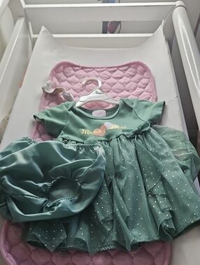 Mama's Mini Green Tulle Party Dress for Girls